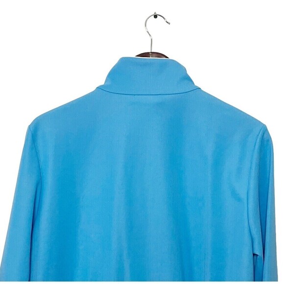 Sporty & Rich NWT Logo Track Jacket Women’s Size Medium Blue Zip Up Pockets - Picture 6 of 12